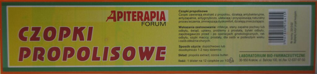 Czopki propolisowe doodbytnicze Arria 2g